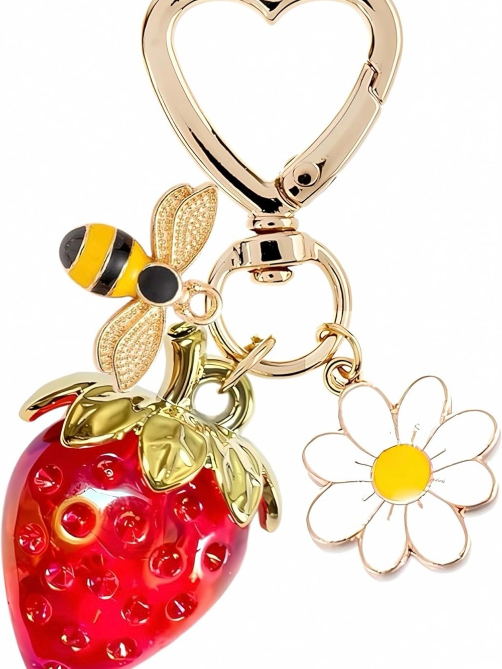 Cute Cherry Strawberry bag charms keychain purse accessories
